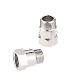Aupoko Straight O2 Oxygen Sensor Spacers, Oxygen O2 Check Engine Light CEL Fix Isolator, Universal Thread M18 x 1.5mm, Made by Premium Stainless Steel, 32mm (1-1/4Inch) Extension, 2 Packs