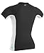 O'Neill Women's Premium Skins UPF 50+ Short Sleeve Rash Guard, Black/White/Black, Small