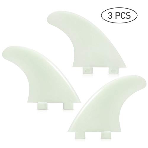 image for Gold Happy 3PCS / 2PCS FCS Fins Surfboard Fin Thrusters Tir Fins Fiber