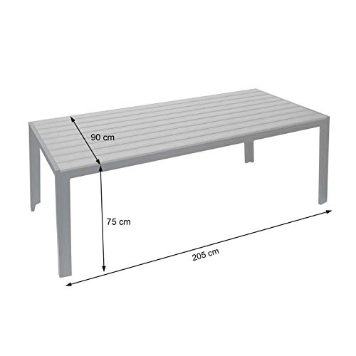 Mendler Gartengarnitur HWC-G12, Sitzgruppe Lounge-Set, Poly-Rattan 200x90cm - schwarz, Kissen dunkelgrau – Bild 7