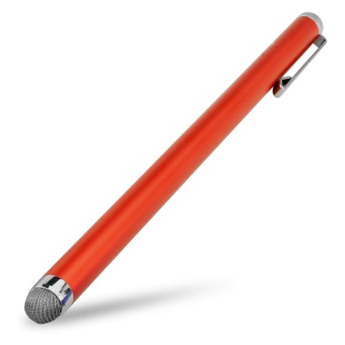 BoxWave EverTouch Capacitive iPad Stylus XL - Extra-Length Touchscreen Stylus with Ultra Durable FiberMesh Woven Fabric Tip for Ultra Responsive, Smoother Glide, and Increased Accuracy (Bold Orange)