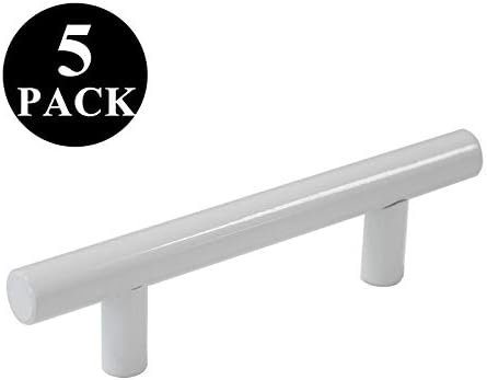Probrico White Kitchen Cabinet Pulls 3 Inch Euro Style T Bar