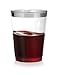 Clear Plastic Disposable Party Cups (100 Count) 14 Oz Silver Rim Cups - Fancy Reusable Plastic Tumblers, Silver, 14 Ounce