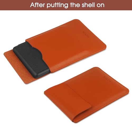 HoYiXi Universal Sleeve Case for 6-inch Kindle/Kobo/Voyaga/Lenovo/Pocketbook/Tolino E-Book E-Reader Lightweight Leather Sleeve Bag Pouch for 6-inch E-Book, Brown