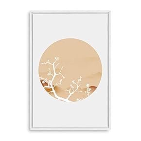 Framed Canvas Wall Art Circular Pattern Canvas Prints Home Artwork Decoration for Living Room,Bedroom - 16x24 inches