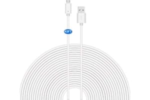 MOYEEL 43FT Power Extension Cable for Wyze Cam/Wyze Cam Pan, Blink Mini/Blink XT Cam, Yi Camera and Quick Charge Power for Home Security Camera