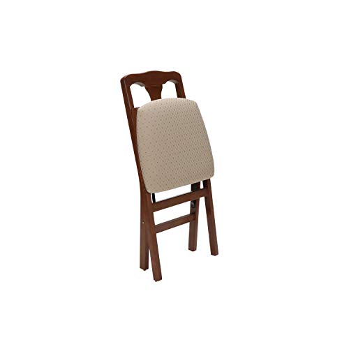 Meco STAKMORE Queen Anne Folding Chair Cherry Finish, Set of 2, Pricepulse
