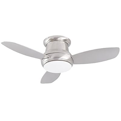 Brushed Nickel Flush Mount Ceiling Fan       / Progress Lighting P2524 09 At Central Plumbing Electric Supply Plumbing Showrooms Serving South Central Texas Utilitarian Brownsville Harlingen Pharr Weslaco Mcallen - Flush mount ceiling fans are available in different styles and packages.