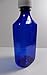 Graduated Oval 2 Ounce Cobalt Blue RX Medicine Bottles and Caps Package of 10 Pharmaceutical Grade