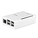 KuGi Raspberry Pi 3 Model B case PC Protective Case with 2x Heatsinks for Raspberry Pi 3 Model B+ ,Raspberry Pi 3 Model B, Pi 2 Model B & Pi Model B+ (White)