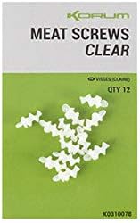 Korum Meat Screws Clear Qty 12