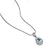 Sterling Silver Filigree Blue Topaz Gemstone Teardrop Pendant Necklace w/ 18
