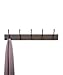 Amazon Basics Rectangular Wall-Mounted Farmhouse Metal, Coat Rack, 5 Hooks, Espresso