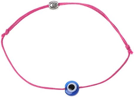 Yiwann Women Bracelet Jewelry, Blue Evil Eye String Kabbalah Bracelet Amulet Protection Lucky Jewelry, For Mother's Day Birthday Girl Gift