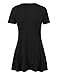 Made By Johnny MBJ WT769 Womens V Neck Trapeze Tunic XL Black
