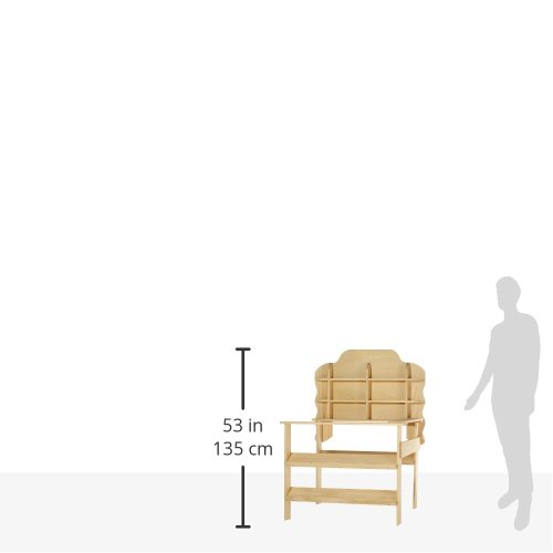 small foot 6953 Kaufmannsladen "Natur" aus Holz, mit Tresen, Gemüse- und Produktfächern, große Ausführung, ab 3 Jahren – Bild 5