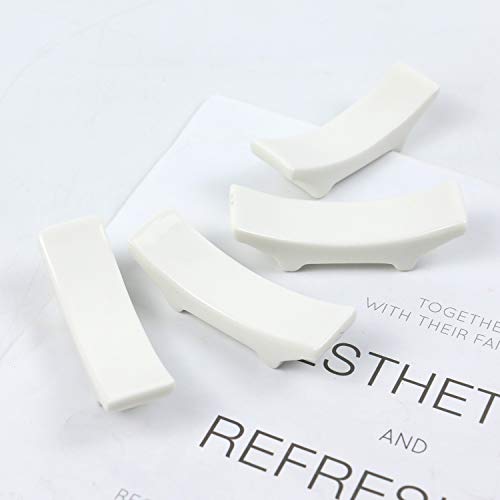 WEFOO 10 Pcs Modern White Porcelain Porcelain Chopstick Stand Rest Rack/Knife Rests