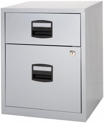 Bisley 2 Drawer Locking A4 Filing Pedestal Cabinet Wheels