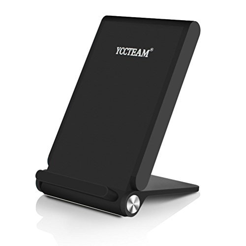 YCCTEAM 3 Coils Wireless Charger [Foldable] QI Charger Wireless Charging Stand Pad for Samsung S7,S6,Note 5,Nexus 7 and All Qi-enabled Devices