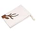 Extra Large Cotton Santa Bag with Drawstring Tie Closure | 39 x 27 Santa Sack for Christmas Presents, Stocking Stuffers & Holiday Gifts (1 PC)