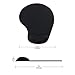 Office Mousepad with Gel Wrist Support - Ergonomic Gaming Desktop Mouse Pad Wrist Rest - Design Gamepad Mat Rubber Base for Laptop Computer -Silicone Non-Slip Special-Textured Surface (03Black)
