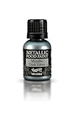 Rainbow Dust Metallic Dark Silver Edible Food Paint 25ml