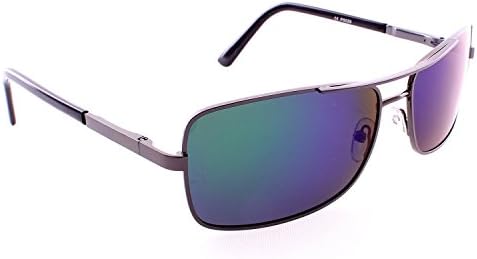 Rectangular Aviator Metal Sunglasses