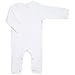 Laughing Giraffe Baby Long Sleep Romper Sleep and Play (0-3m, White)