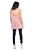 Alexander + David Women’s Casual V-Neck Cupro Spaghetti Strap Open Back Loose Fit Flowy Tunic Tank Top (Mauve, Large)