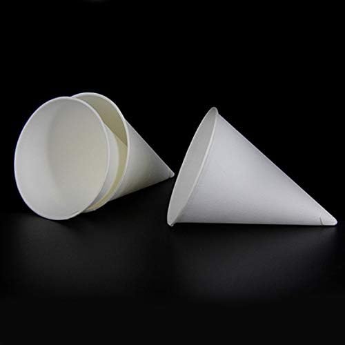 Amazon De 250pcs Weiss Kegel Geformt Papier Pappbecher Einwegbecher Wegwerfbecher Wegwerfpapier