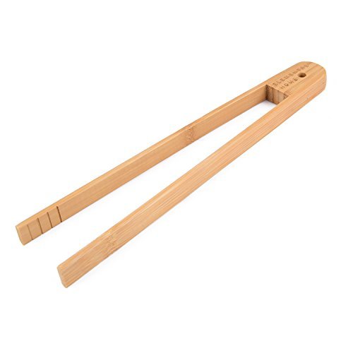 Ganz natürlicher Bambus Toast-Zange: 100 % Natürlich, Umweltfreundlich, Nicht Toxisch und Sicher 30 cm Bambus-Zange, Verbrennen Sie Nicht Ihre Finger auf dem Toaster!