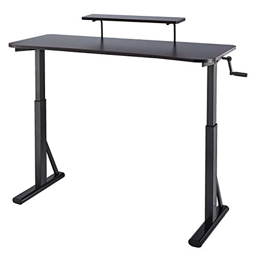 Amazon Basics HeightAdjustable Gaming Desk with Raised Monitor Shelf Black Pricepulse