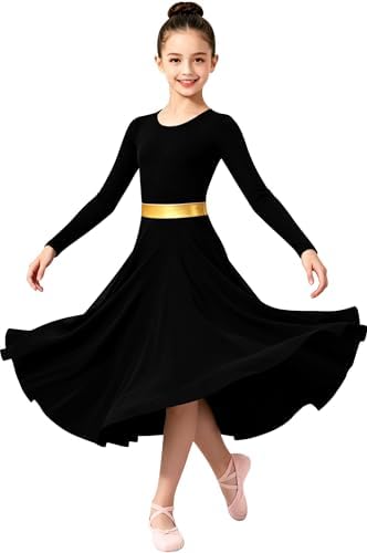 Amazon.com: ZX Girl's Long Sleeve Praise Dance Full Length Wide