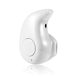 TopePop Mini White V4.0 Stereo Wireless Bluetooth Headset Small Invisible In Ear Earpiece Earphones Micphone for iPhone 6 6S Plus SE 5S 5C Galaxy Note 4 5 S5 S6 S7 Edge Plus LG G3 G4 (White)