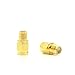 RF Design SMA Female to RP-SMA Male 2 Pieces coaxial Coax Adapter Coupling Nut Connector Golden