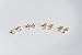 Honeycat Mini Moon Stud Earrings in 18k Rose Gold Plate | Minimalist, Delicate Jewelry (RG)