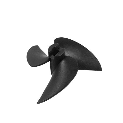 uxcell RC Boat Propeller 3mm Shaft 3 Vanes 32mm 1.4 P/D Fan Shape Pastic Black CCW Rotating Propeller Props for RC Boat, 1pc
