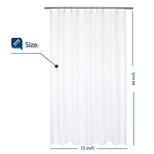 Barossa Design Waterproof Extra Long Shower Curtain or Liner Microfiber ...