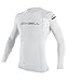 O'Neill Men's Basic Skins UPF 50+ Long Sleeve Rash Guard, White, 2XL