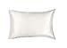 Magnificent Pure Silk Pillowcase/Pillowcover Queen Size, Natural White Top 100% Pure Charmeuse Silk, w/Cotton Underside Standard Size