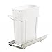 Knape & Vogt SBM9-1-20WH 8.38 in. W x 20 in. D x 17.31 in. H In Cabinet Pull-Out Bottom Mount 20qt Trash Can
