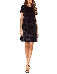 Urban CoCo Mujer Vintage terciopelo vestido acampanado manga corta vestido