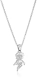 Betty Boop Sterling Silver Pendant Necklace, 18