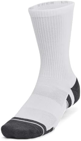 Ua Performance Tech 3pk Crew, Calcetines Unisex adulto, Blanco, L-XL