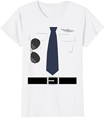 Womens Pilot Costume for Adults and Kids - Easy Halloween Costume Large White