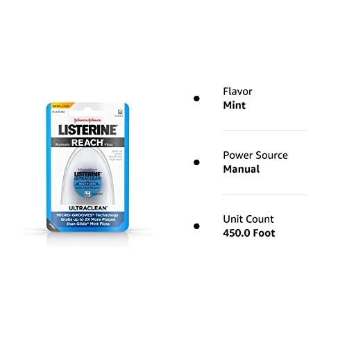 Listerine Ultraclean Dental Floss, Oral Care, MintFlavored, 30 Yards