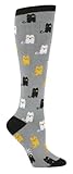 Sock It To Me Cats Grey Knee High Sock (Grey)