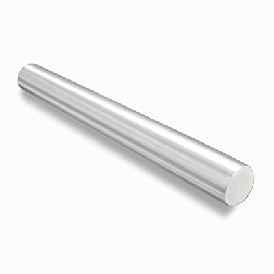 GikPal Stainless Steel Rolling Pin, Metal Rolling Pin for Bakers - Best for Cookie & Pastry Dough etc-1.5-Inch Diameter