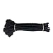YOTCHOI Human Hair Dreadlocks Extension Handmade Locs Large Size(diameter 0.8cm) 8inch 60 Strands/pack Natural Black #1B