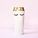 Eyelashes Gold Travel Mug, Gold Foil, Gift for Boss, Gift for Her, Eyelashes, Coffee Mugs, Travel Tumbler, Mugs, Back To School, Travel Mug